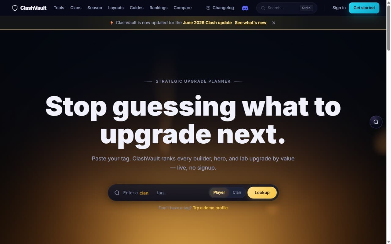 ClashVault product interface